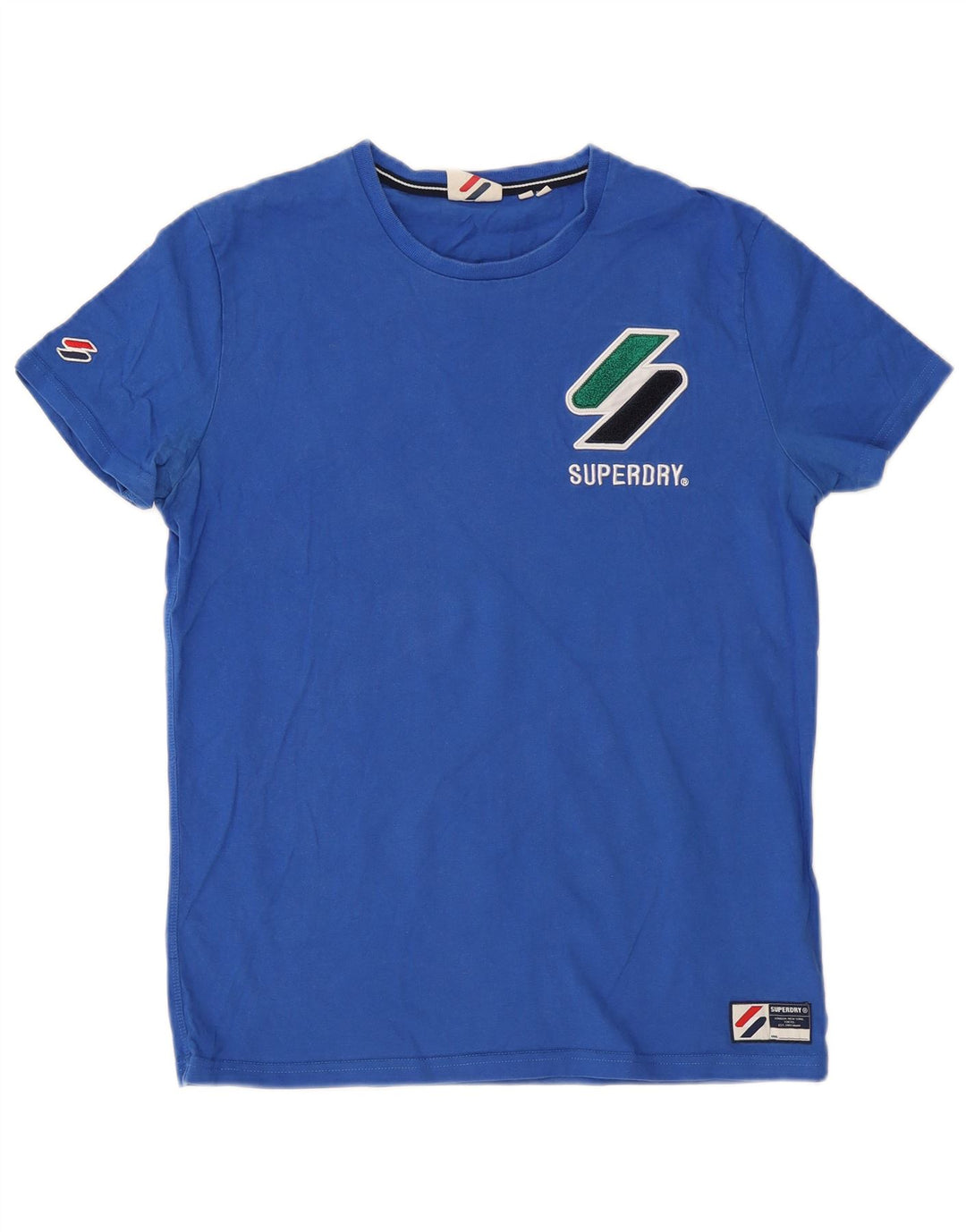 Superdry Herren-T-Shirt mit Grafik, Größe L, aus blauer Baumwolle