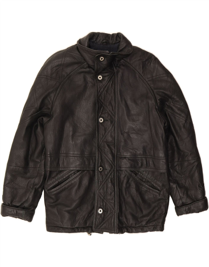 MARCO BALDASSARI Womens Leather Jacket UK 14 Large Black Leather Vintage Marco Baldassari and Second-Hand Marco Baldassari from Messina Hembry 