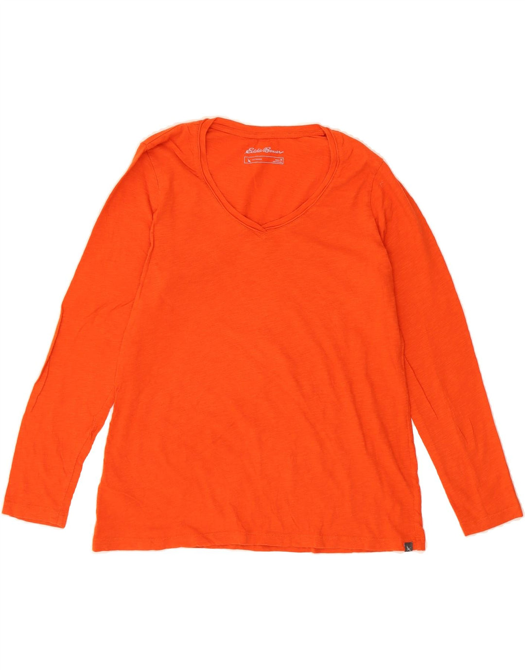 EDDIE BAUER Womens Top Long Sleeve UK 14 Medium Orange Cotton Vintage Eddie Bauer and Second-Hand Eddie Bauer from Messina Hembry 