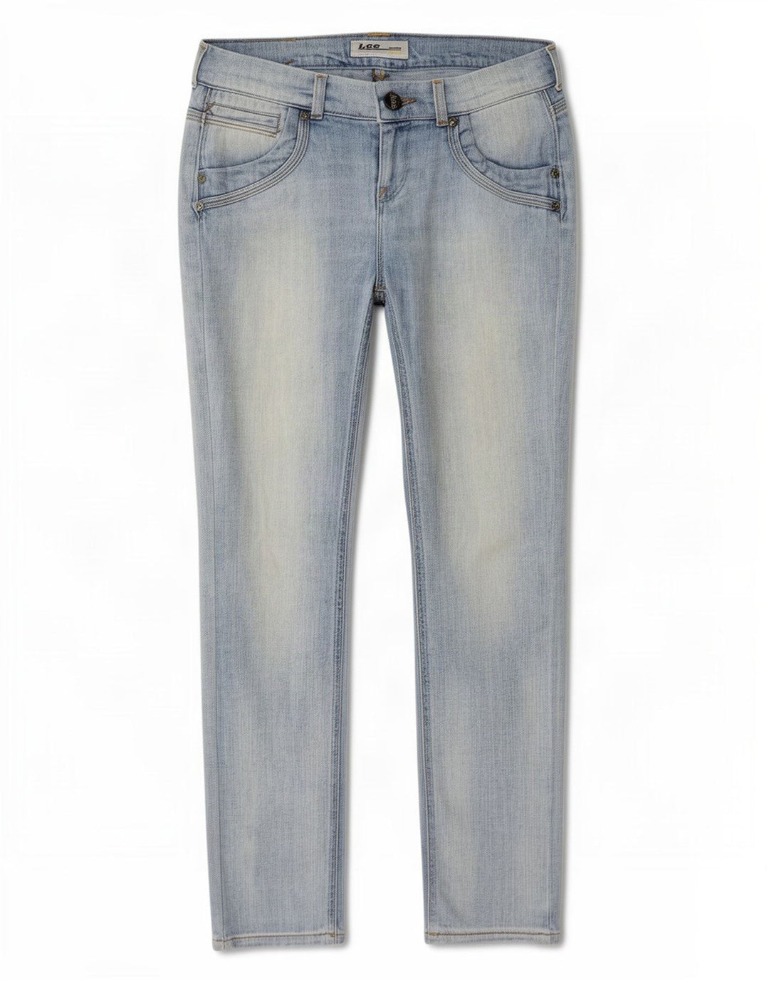 Lee Damen Slim Jeans W28 L30 Blaue Baumwolle