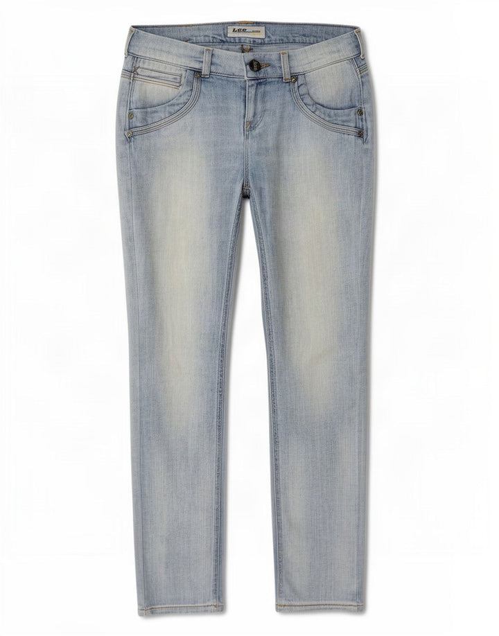 Lee Damen Slim Jeans W28 L30 Blaue Baumwolle