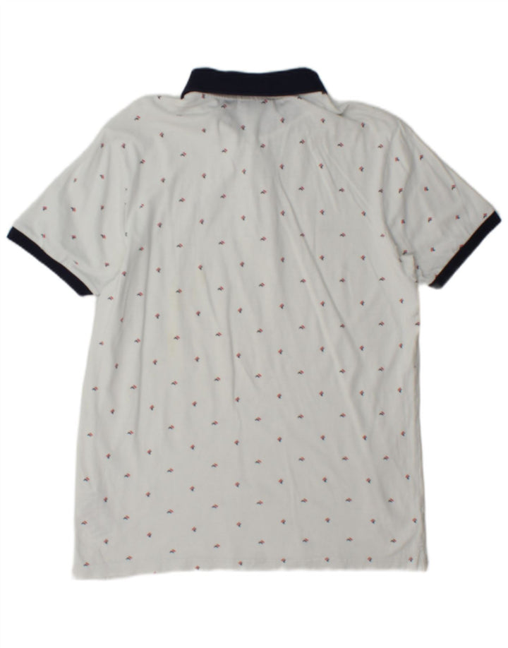 Fila Herren-Poloshirt mit Grafik, Größe S, weiße Baumwolle