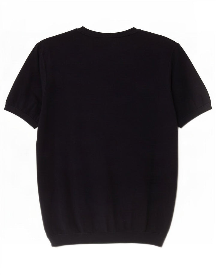 Kurzärmliger Pullover mit Rundhalsausschnitt von Zara für Herren in mittlerem Marineblau