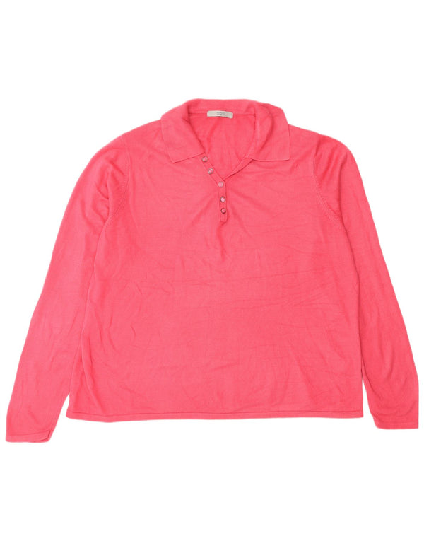 Marks & Spencer Damen Rollkragenpullover Pullover UK 22 3XL Rosa Acryl