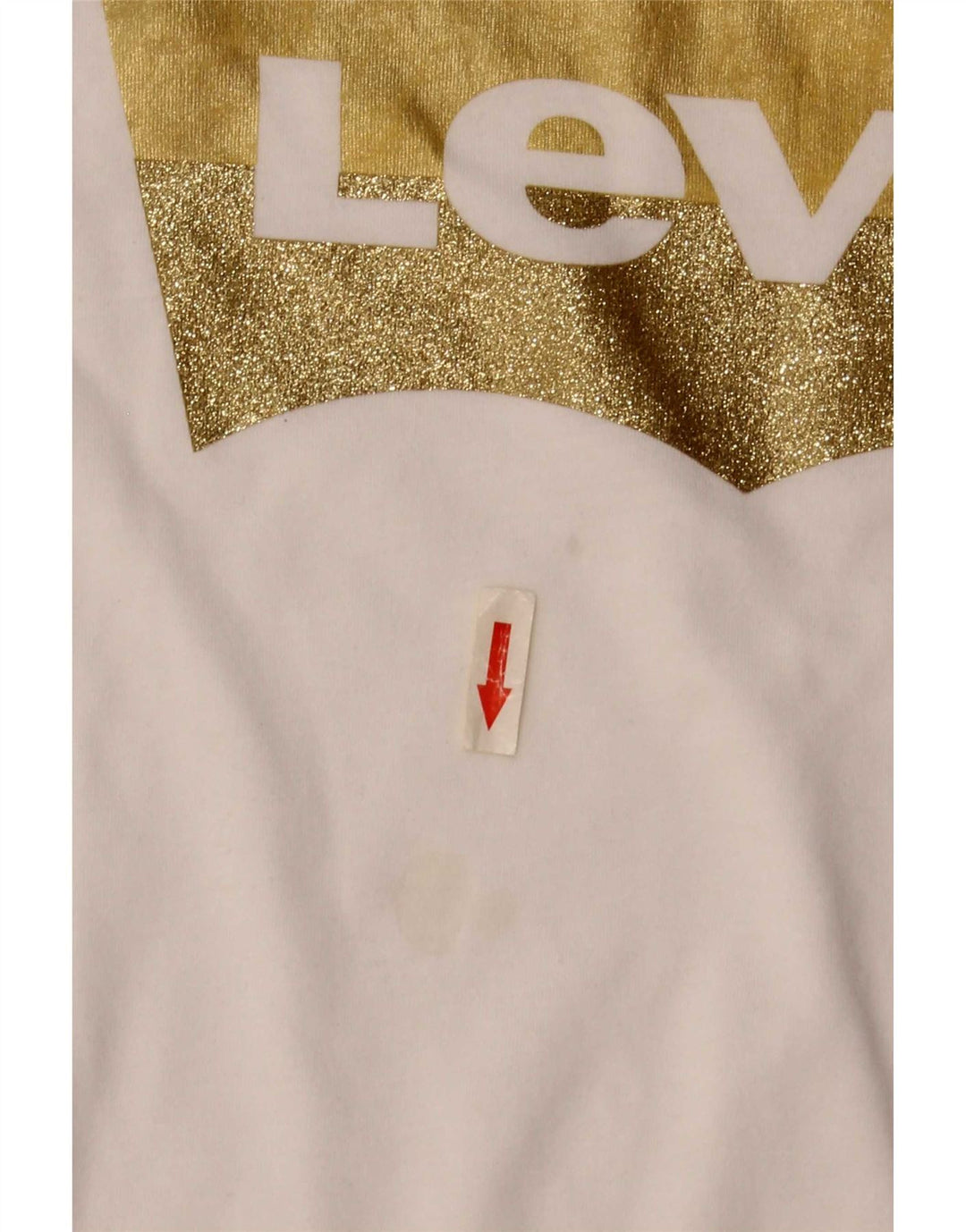 Levi's Damen-T-Shirt mit Grafik, UK 10, Größe S, Weiß