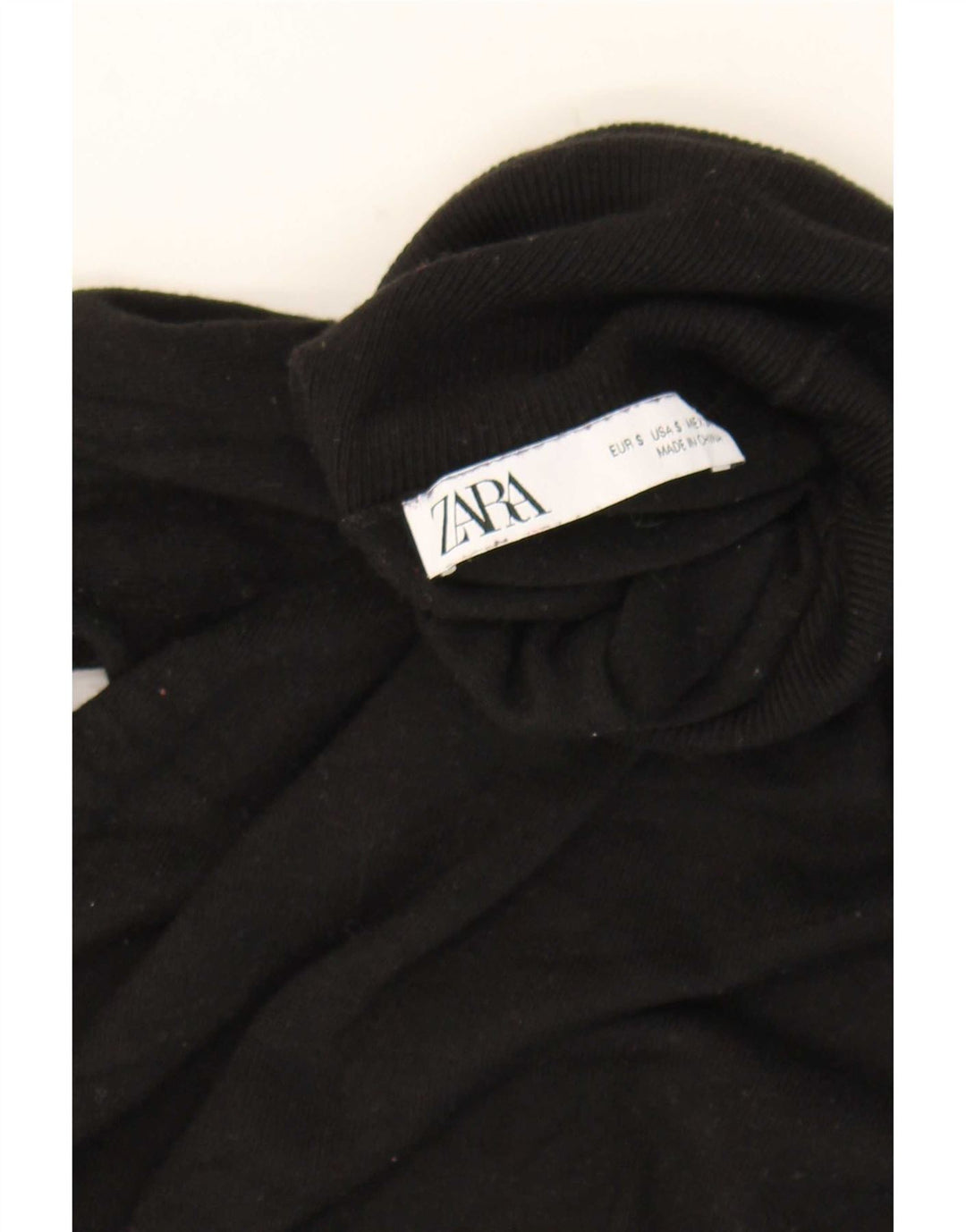 Zara Damen-Pullover mit Rollkragen, Gr. 10, Größe S, Schwarz