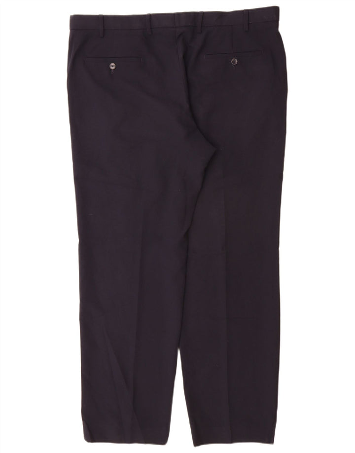 Marks & Spencer Herren-Chinohose mit normaler Passform, W40 L31, marineblaues Polyester