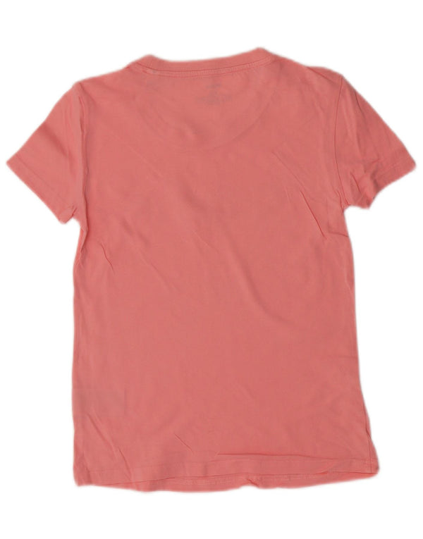 Adidas Damen Grafik T-Shirt Top UK 4/6 XS Rosa Baumwolle