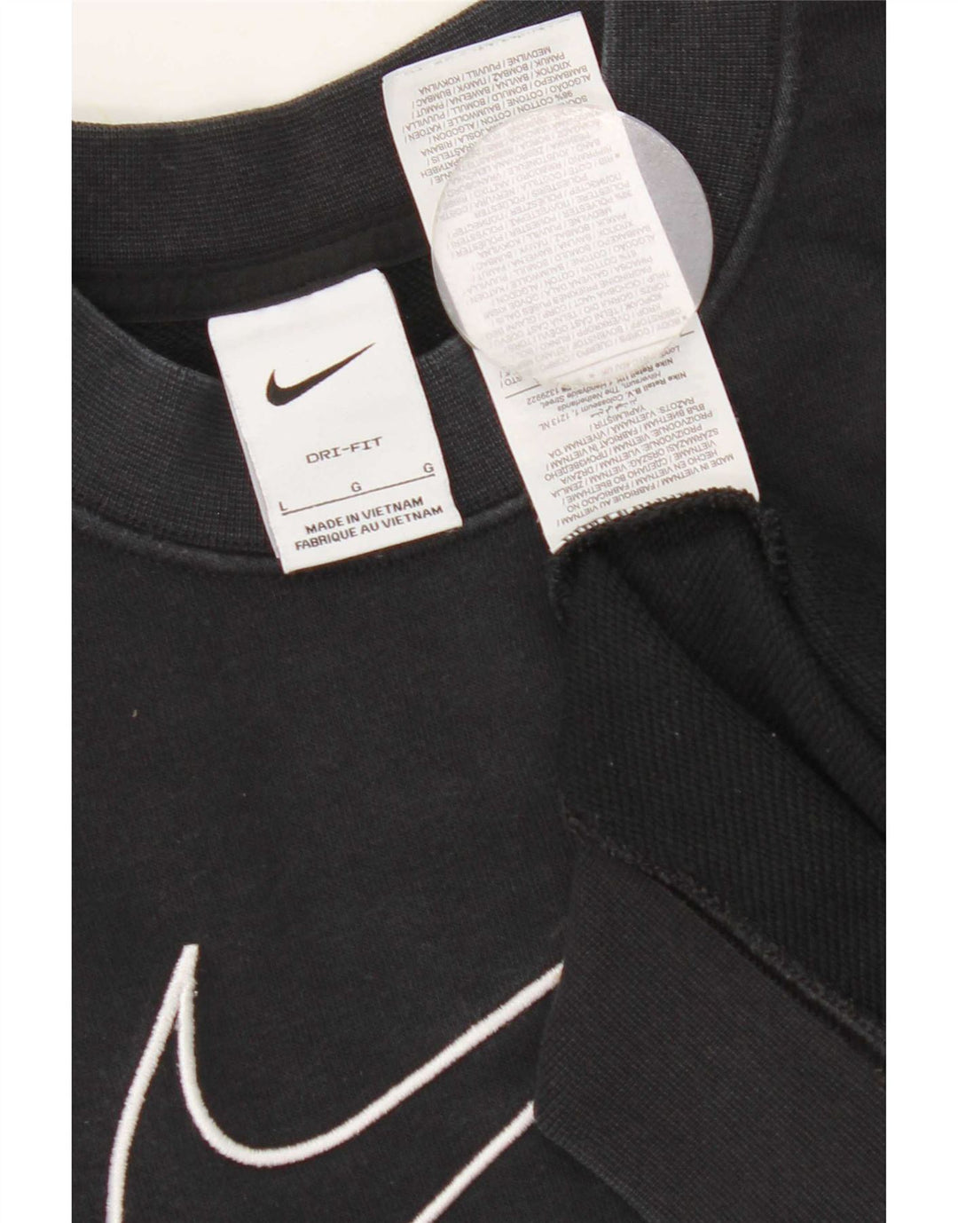 Nike Herren-Sweatshirt mit Dri-Fit-Grafik, groß, aus schwarzer Baumwolle