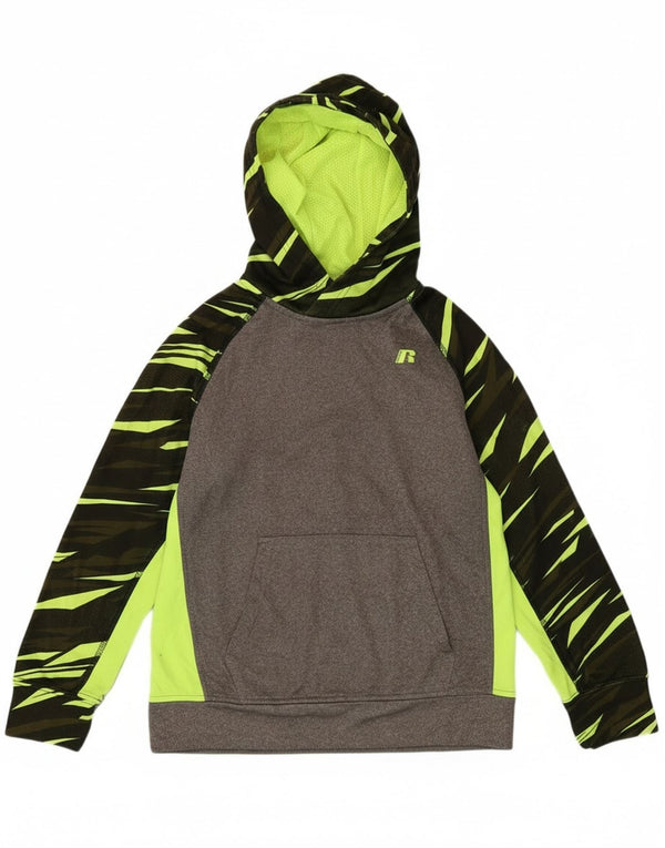 Russell Athletic Kapuzenpullover für Jungen, 10–11 Jahre, Größe L, Grau, Farbblock