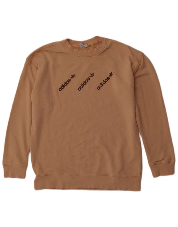 ADIDAS Herren Grafik-Sweatshirt-Pullover, mittelbraun, Baumwolle, Sport