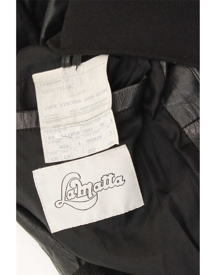 Lamatta Herren Lederjacke IT 52 XL Schwarz