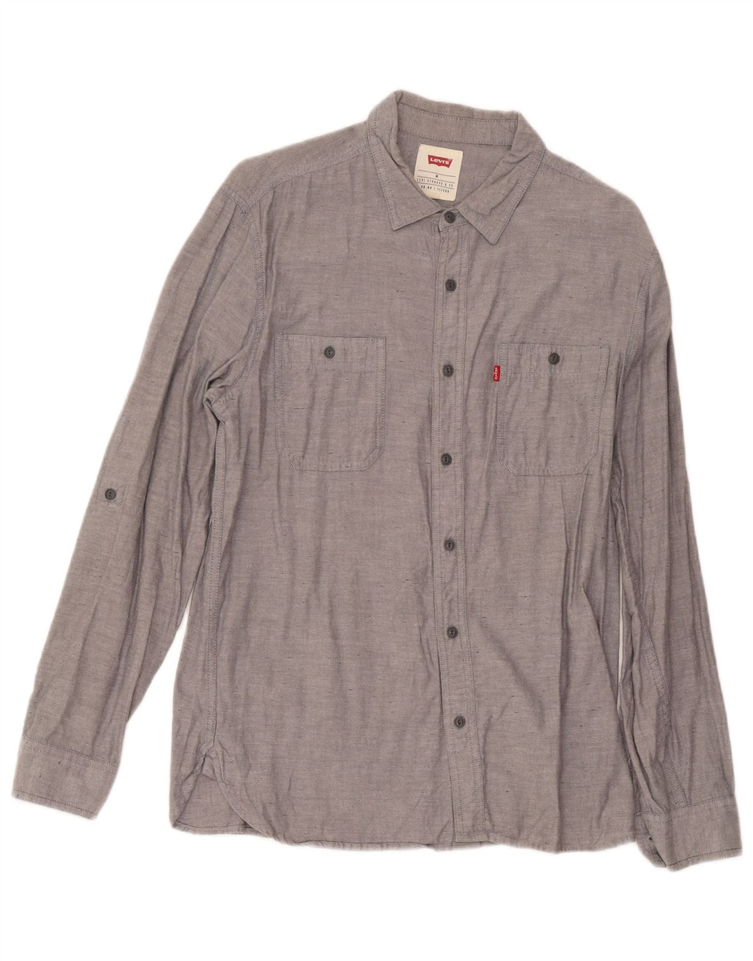 Levi's Herrenhemd aus mittelgrau gefleckter Baumwolle