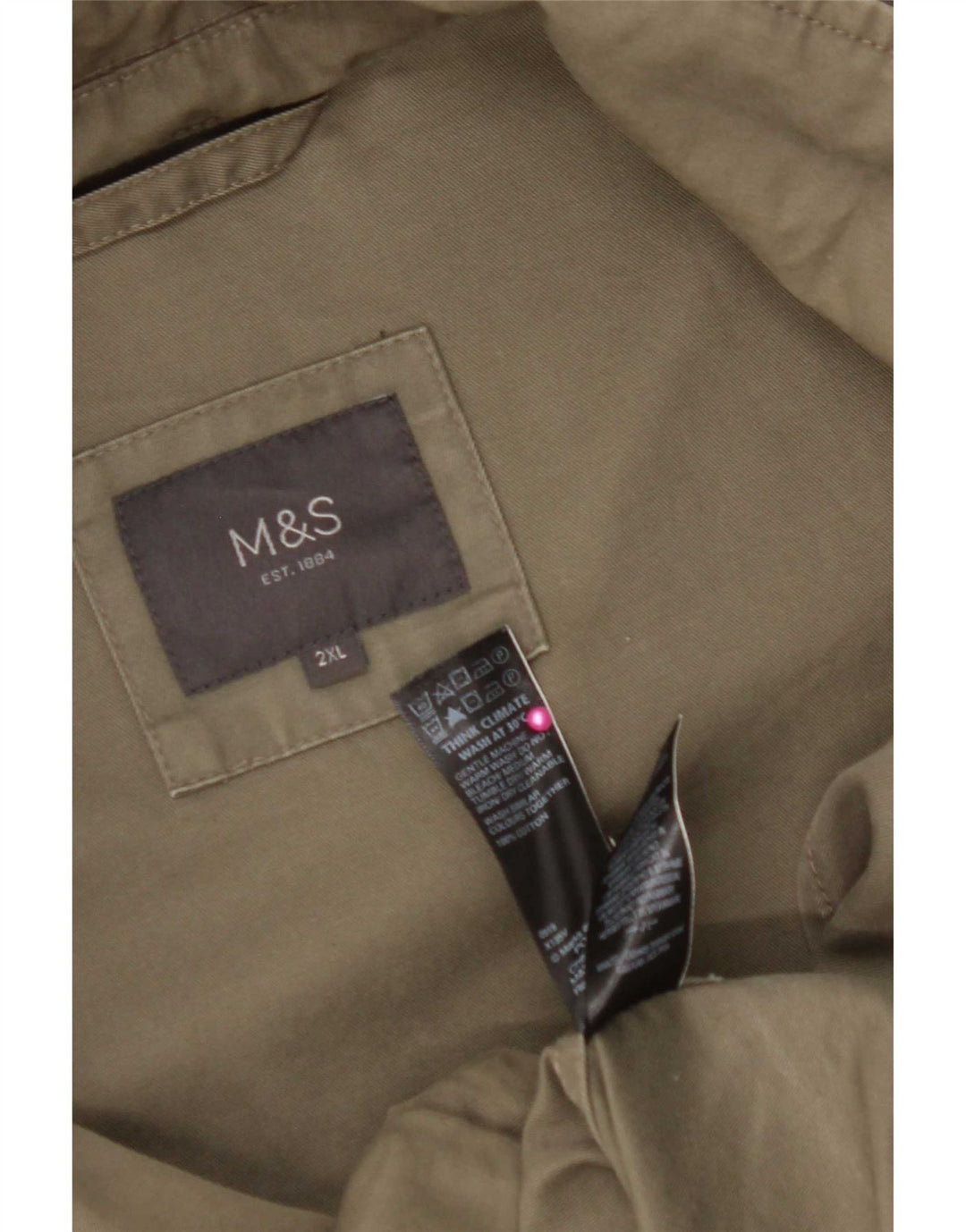 Marks & Spencer Damen Utility-Jacke UK 44 2XL Khaki Baumwolle