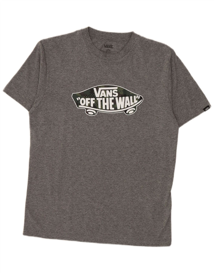Vans Grafik-T-Shirt für Damen, UK 14, Größe L, Grau, Baumwolle
