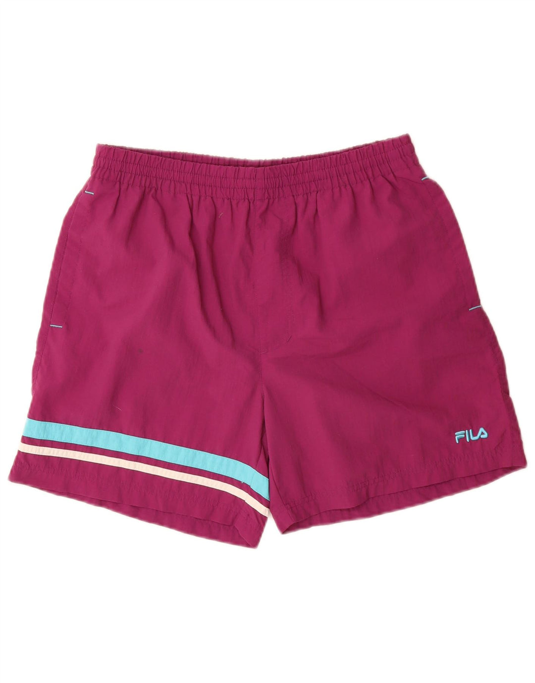 FILA Herren-Sportshorts, Mittelviolett, gestreift, Polyamid