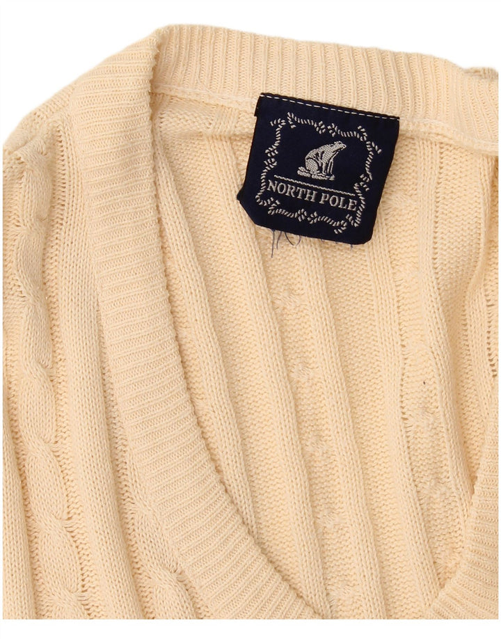 North Pole Herren-Pullover mit V-Ausschnitt, Mittelbeige