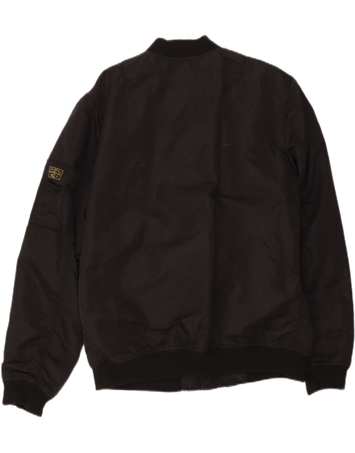Pull & Bear Damen Bomberjacke UK 18 XL Schwarz Nylon