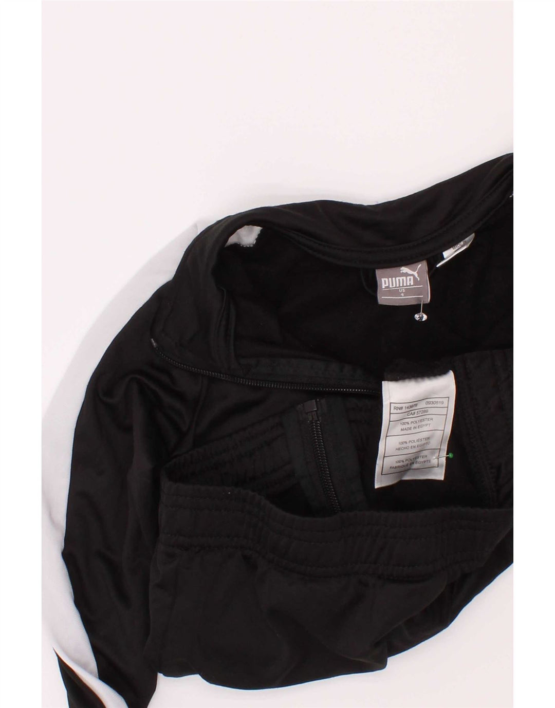 Puma Jungen-Trainingsanzug-Top-Jacke, 3–4 Jahre, schwarzes Farbblock-Polyester