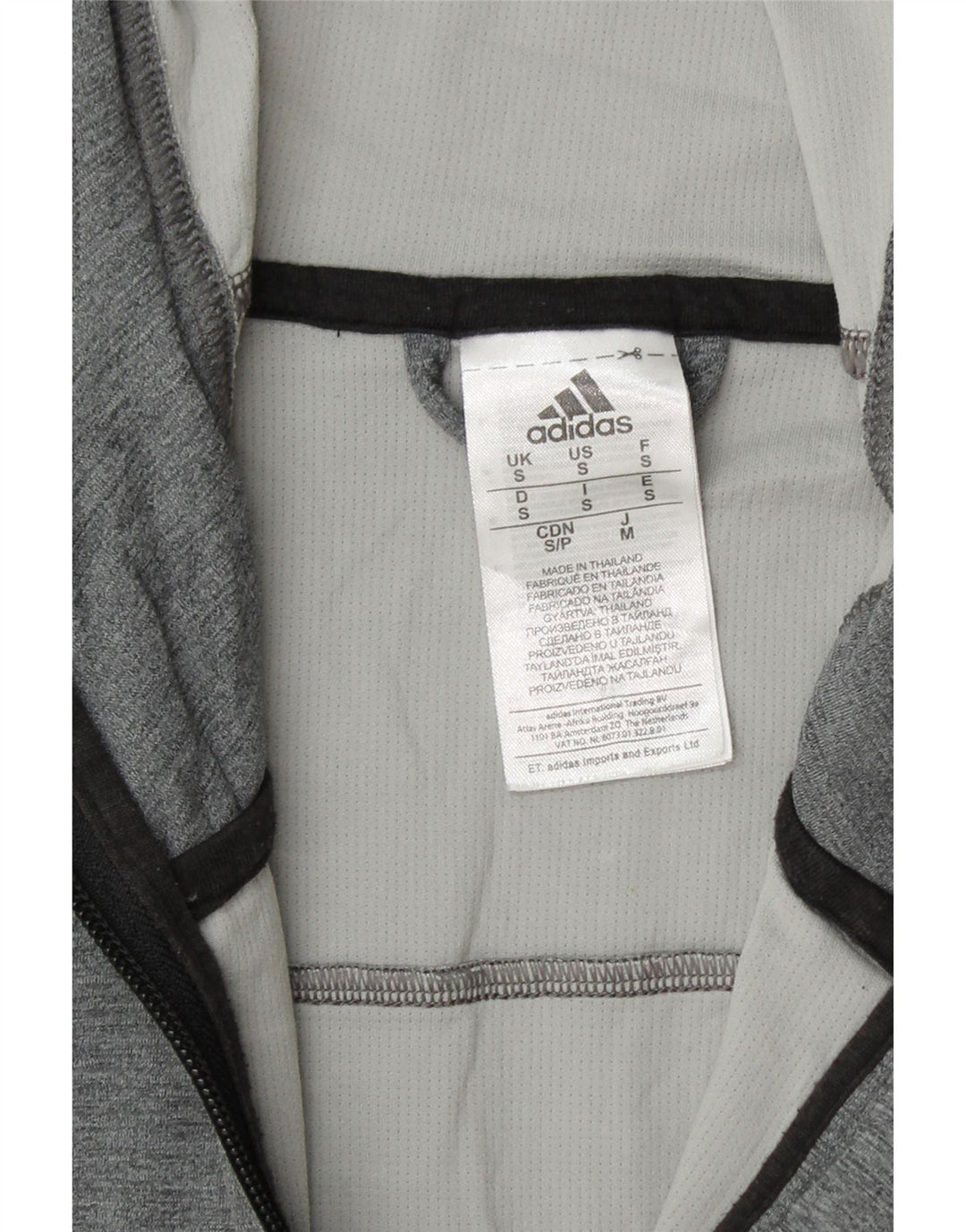 ADIDAS Herren Climacool Graphic Zip Hoodie Pullover Small Grau Farbblock