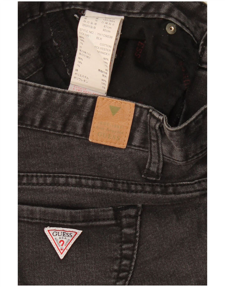 GUESS Damen Skinny Jeans W27 L28 Graue Baumwolle