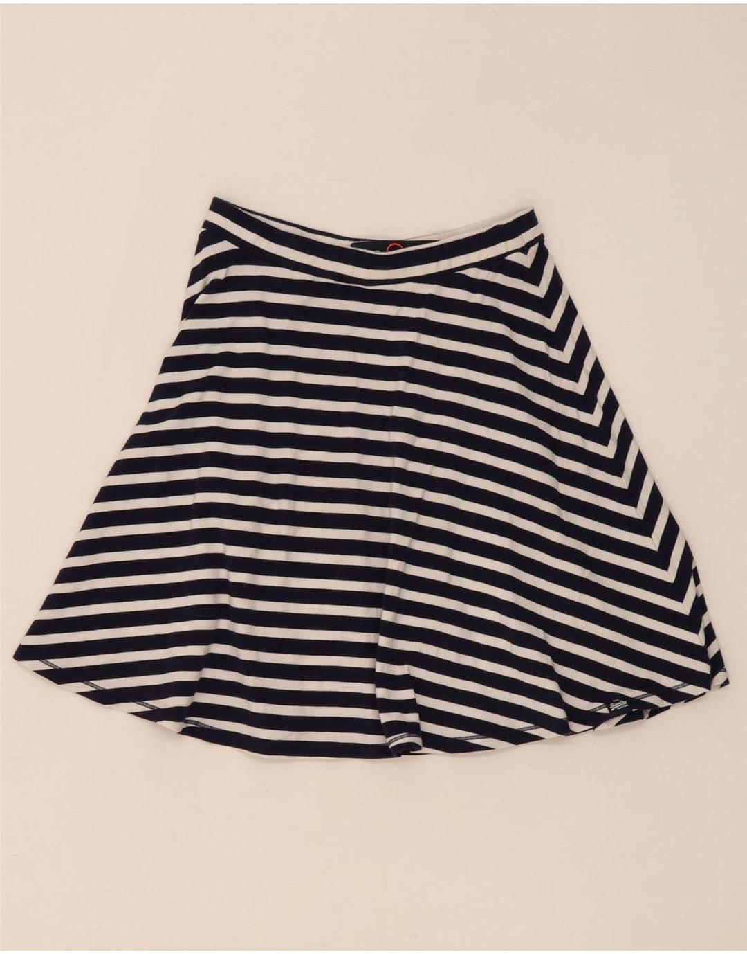 Superdry A-Linien-Rock für Damen, mittelgroß, W28, marineblau, gestreift, Baumwolle
