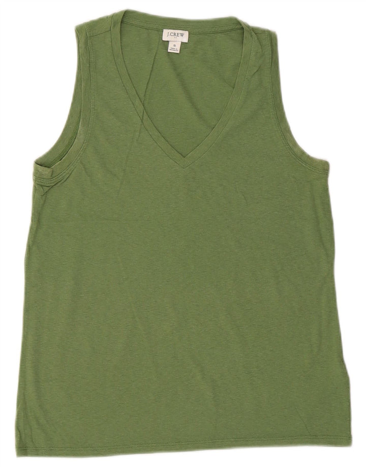 J. CREW Damen Weste Top UK 10 Small Grüne Baumwolle