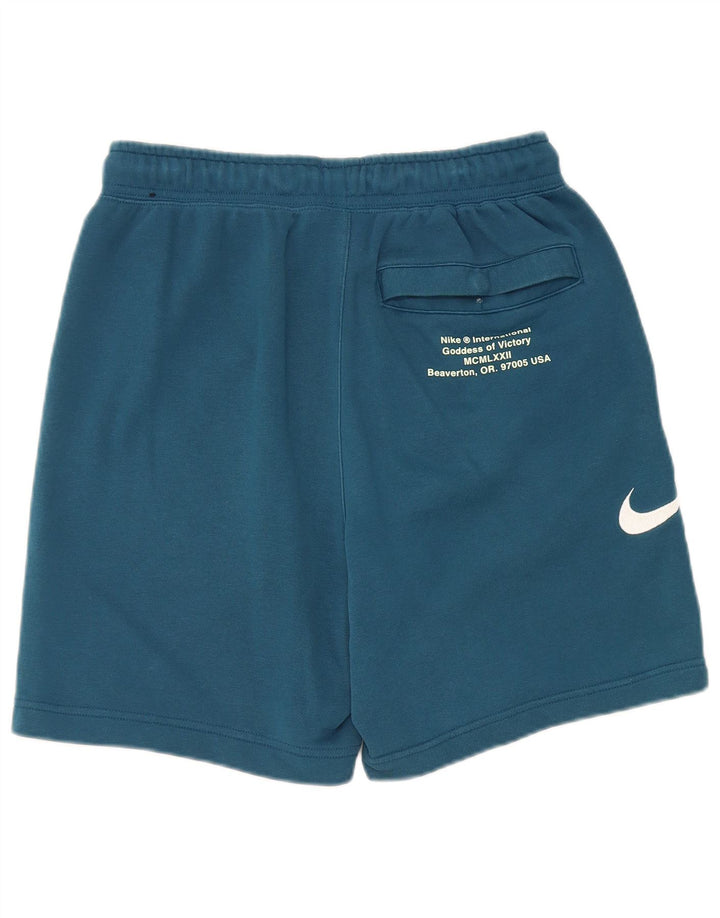 Nike Herren-Sportshorts mit Grafik, Größe S, Blau, Baumwolle