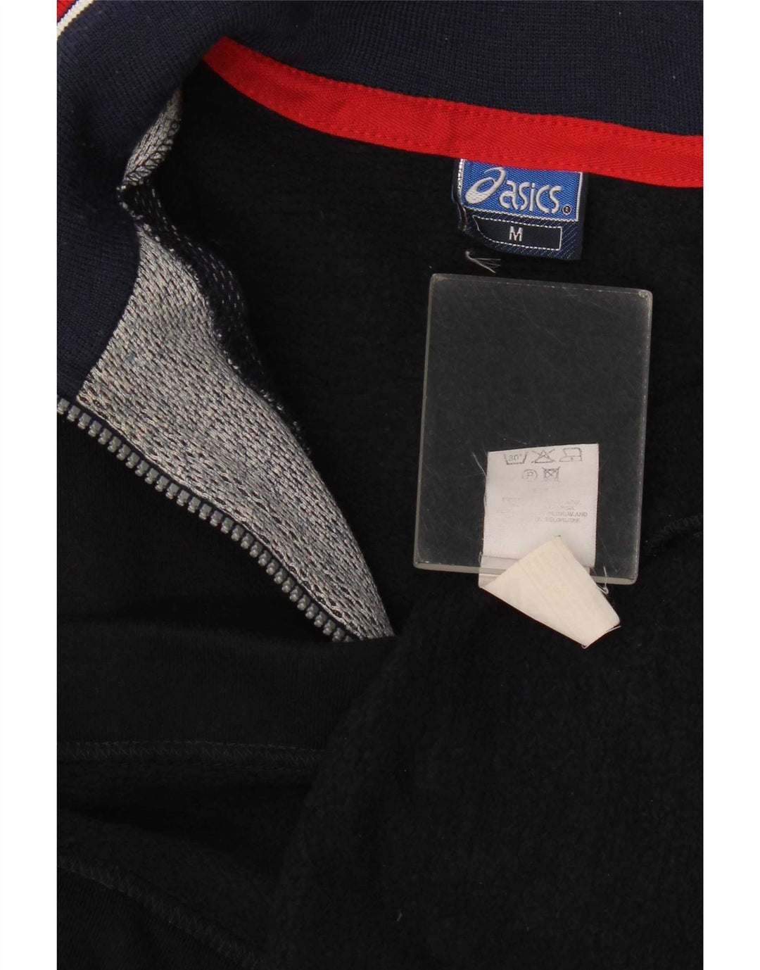 Asics Herren-Sweatshirtpullover mit Reißverschluss, mittelschwarz