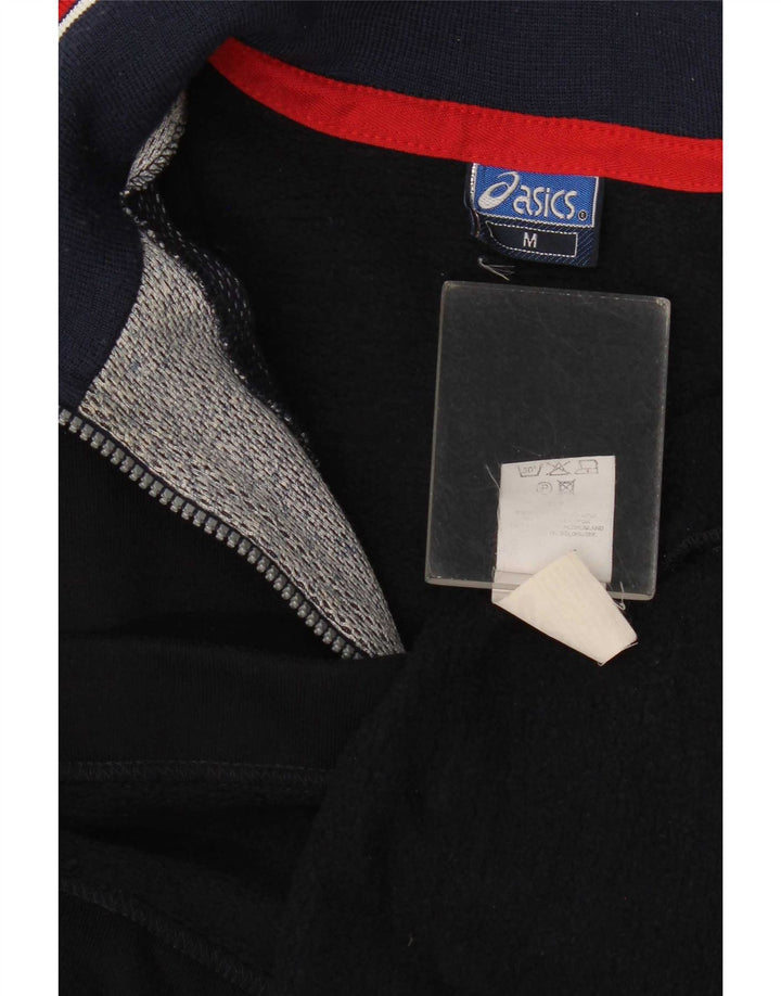 Asics Herren-Sweatshirtpullover mit Reißverschluss, mittelschwarz