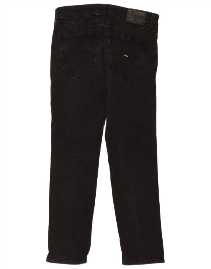 Tommy Hilfiger Herren Slim Jeans W32 L30 Schwarz Baumwolle