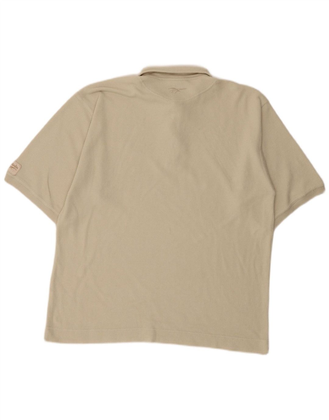 Reebok Herren Poloshirt Große Beige Baumwolle