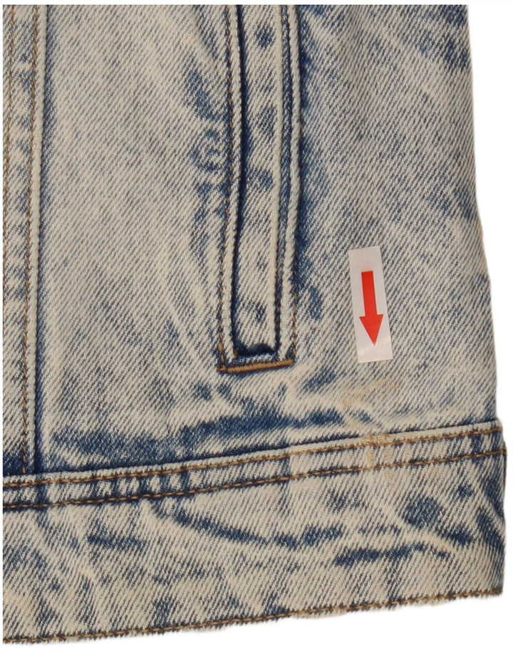 Desigual Damen-Jeansjacke mit Mickey-Mouse-Grafik, Gr. 10, Größe S, Blau, Baumwolle