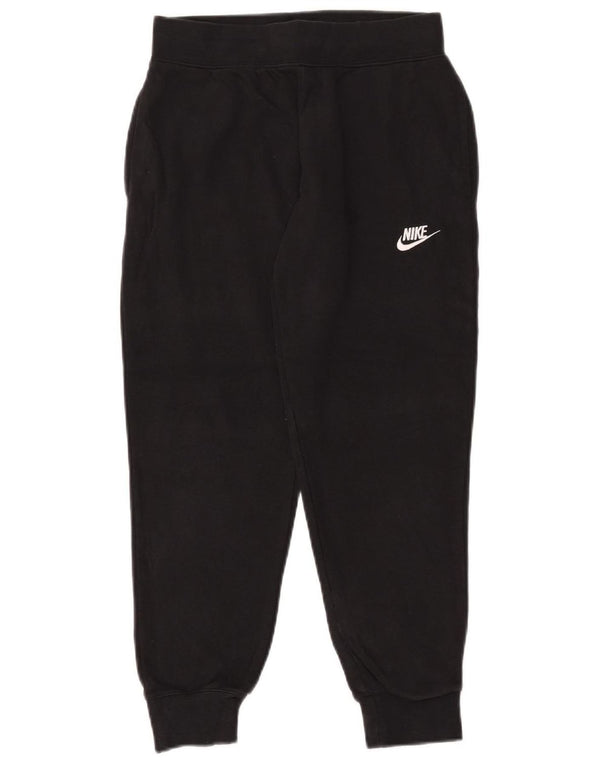 NIKE Womens Tracksuit Trousers Joggers UK 12 Medium  Black Cotton