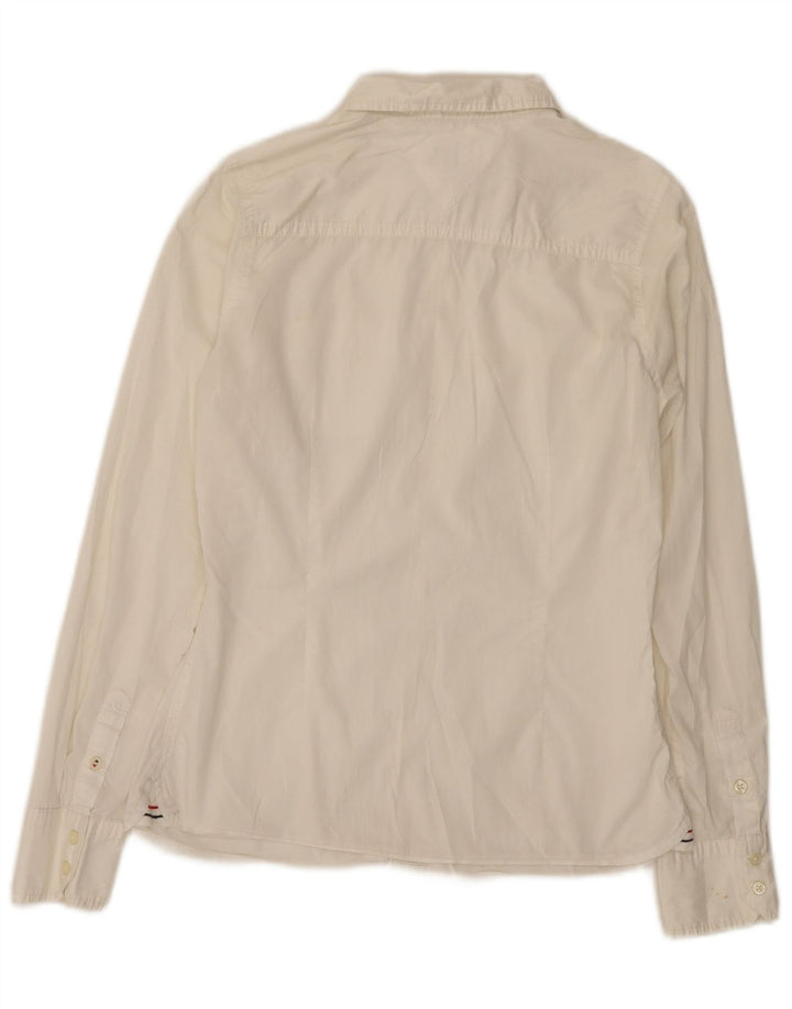 Tommy Hilfiger Damen Hemd UK 10 Small Weiß