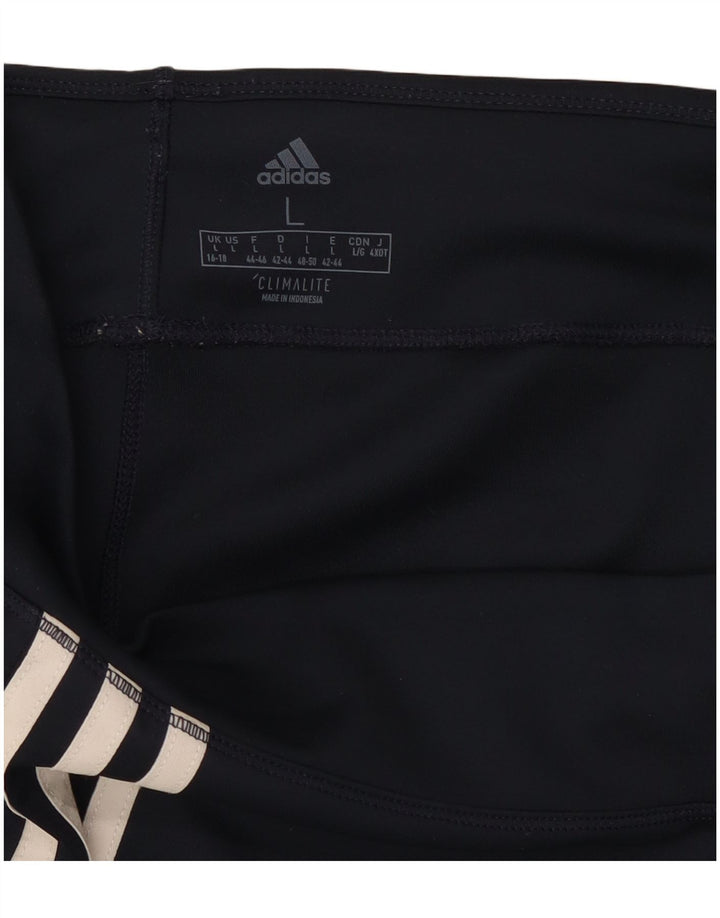 Adidas Damen Climalite Capri Leggings UK 16/18 Large Marineblau Polyester