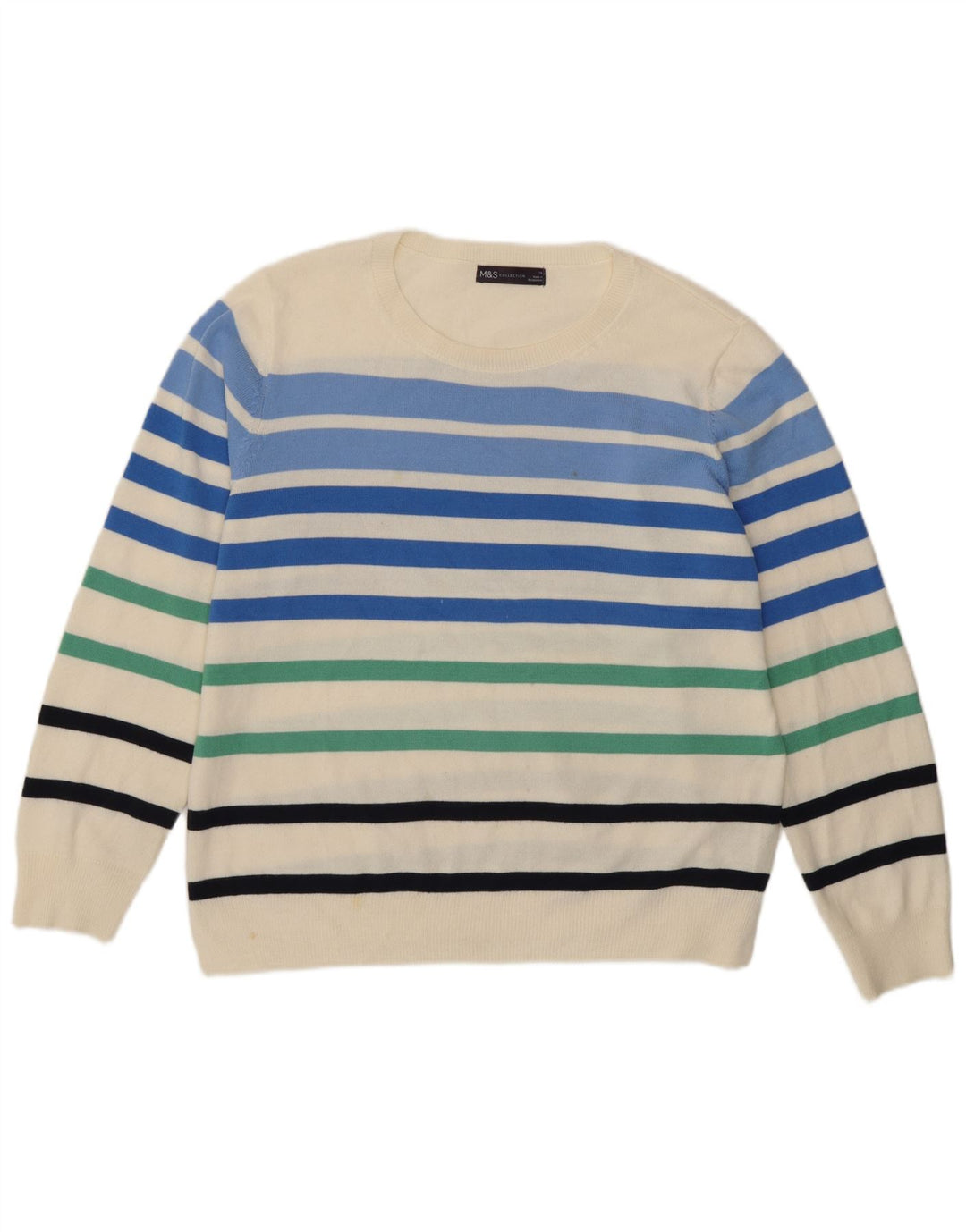 Marks & Spencer Damen-Pullover mit Rundhalsausschnitt, Gr. 40, Größe L, mehrfarbig