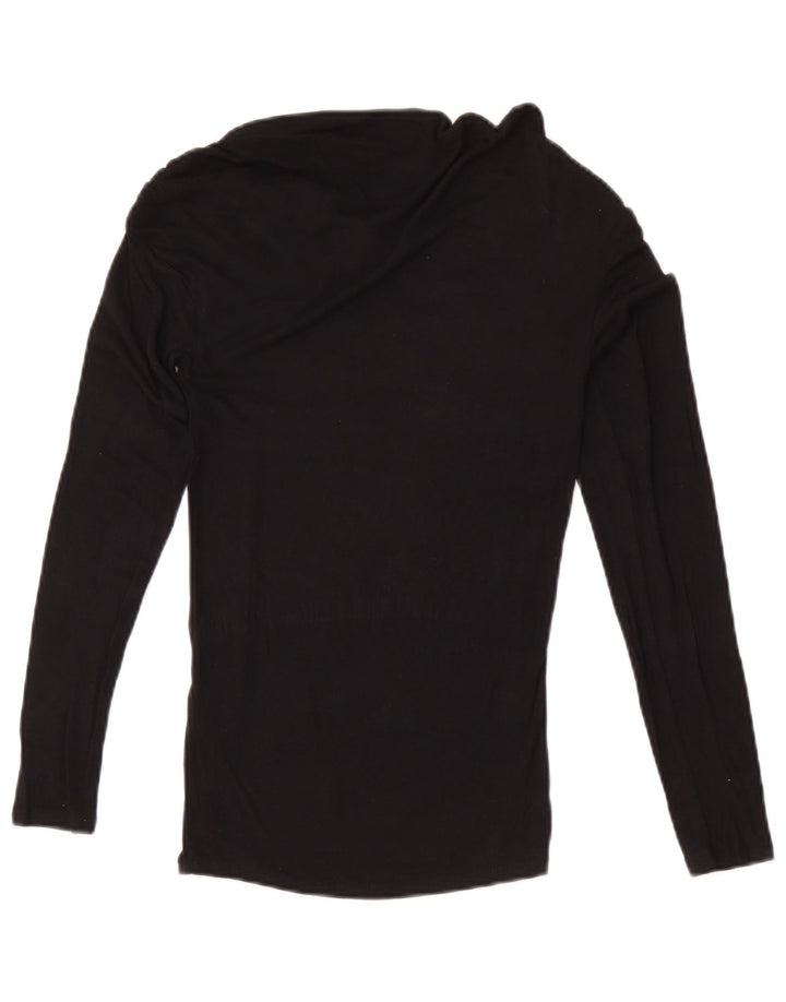 Zara Damen Top Langarm UK 8 Small Schwarz Modal