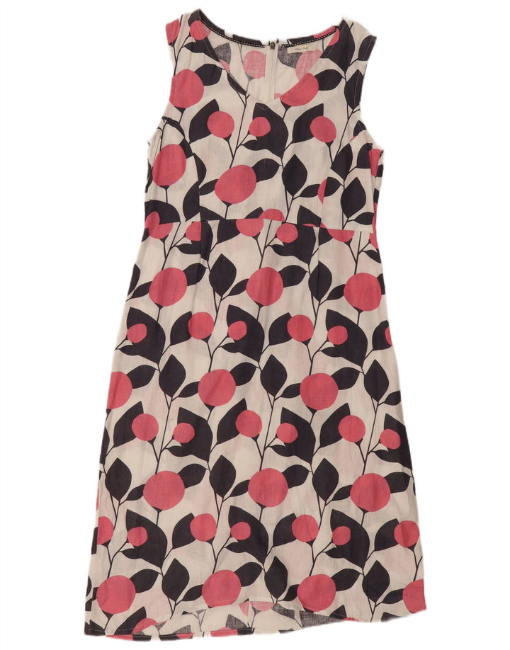 White Stuff Ärmelloses Etuikleid für Damen, UK 12, Mittelweiß, geblümt