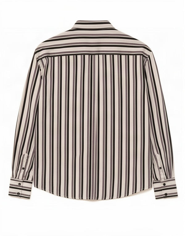 Benetton Damen-Hemd UK 14 Medium Mehrfarbig gestreift