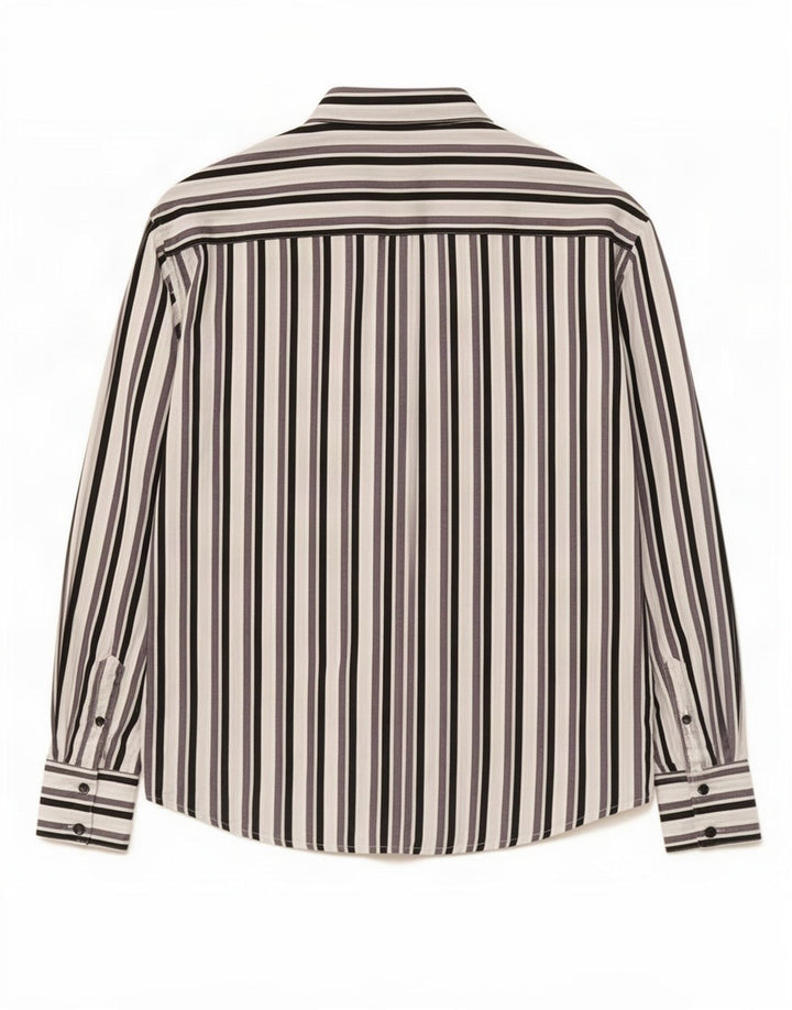 Benetton Damen-Hemd UK 14 Medium Mehrfarbig gestreift