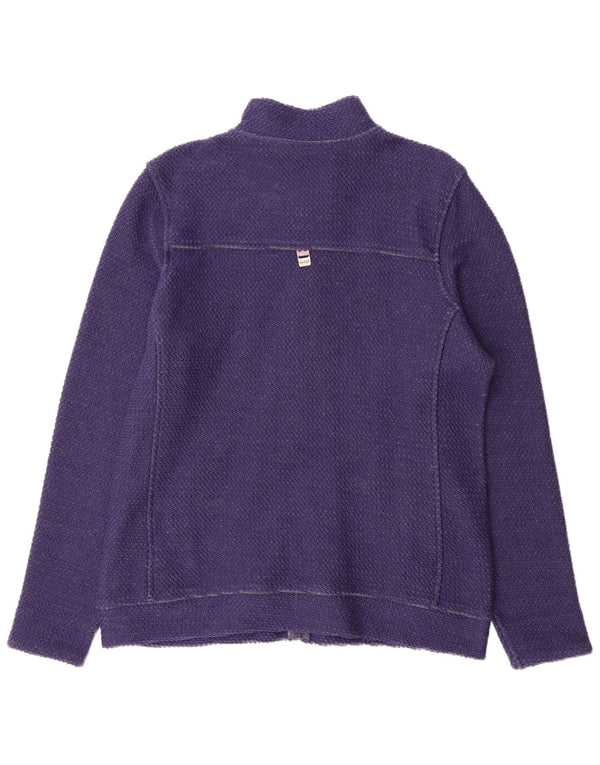 Weird Fish Damen-Cardigan-Pullover UK 16 Large Lila Baumwolle