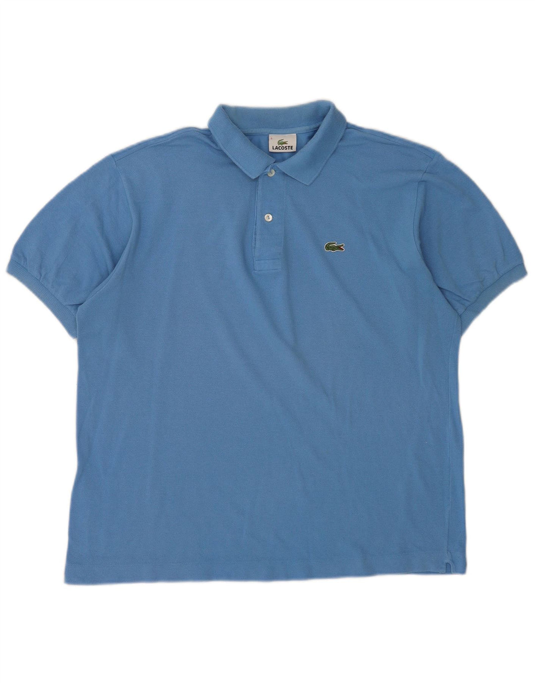 Lacoste Herren-Poloshirt, Größe 5, groß, blaue Baumwolle