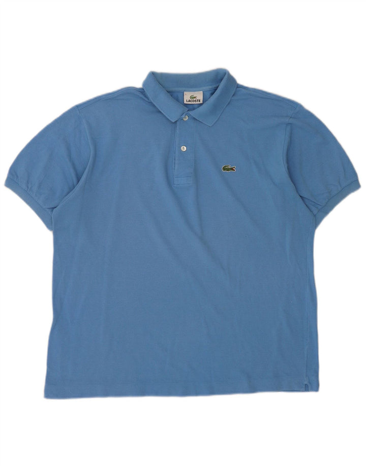 Lacoste Herren-Poloshirt, Größe 5, groß, blaue Baumwolle