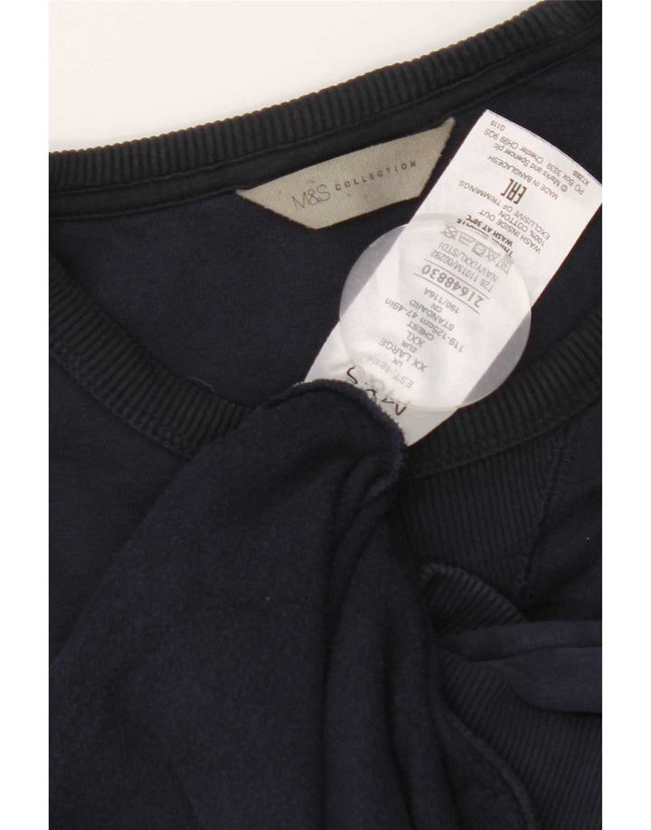 Marks & Spencer Herren Sweatshirt Pullover 2XL Marineblau Baumwolle