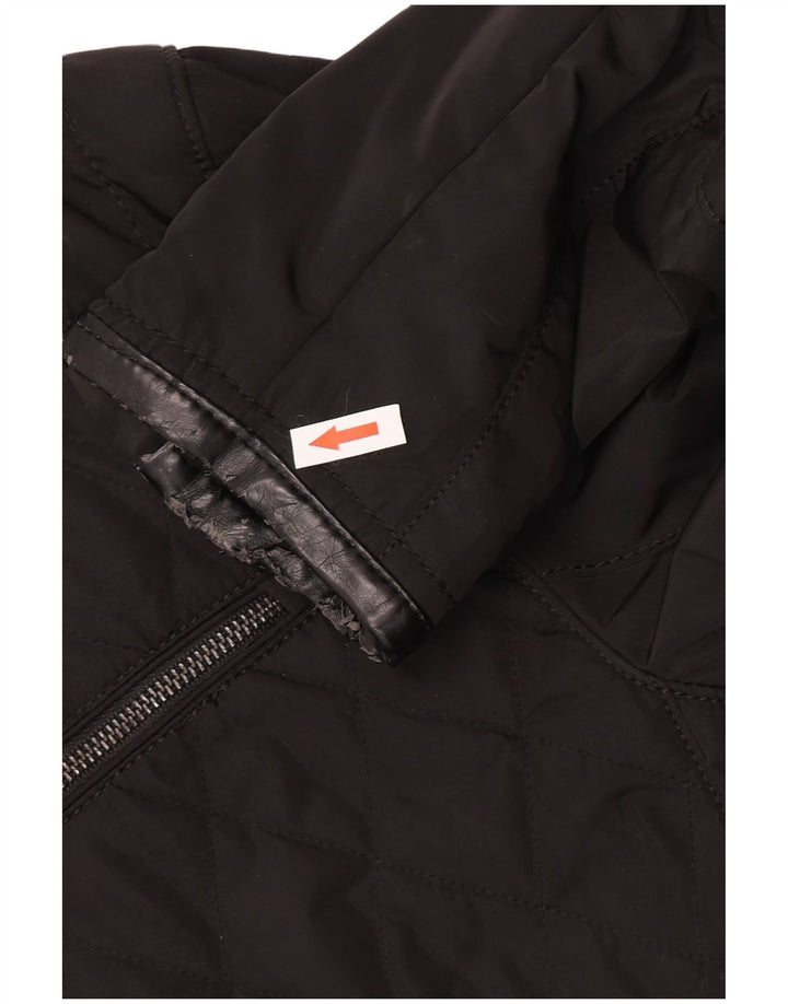 Zara Herren Steppjacke UK 40 Large Schwarz Polyester