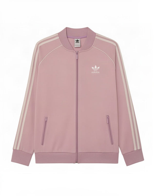 Adidas Damen Trainingsanzug Top Jacke UK 14 Large Lila Baumwolle