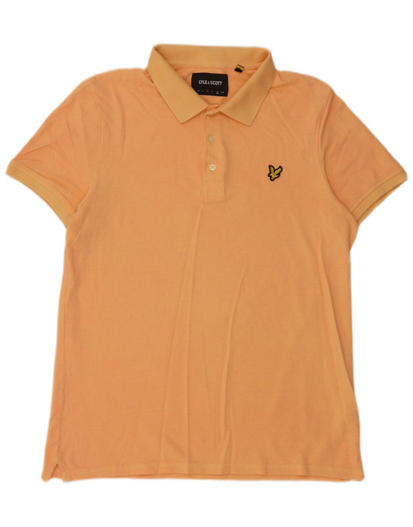 Lyle & Scott Herren Kurzarm-Poloshirt XL Orange Baumwolle