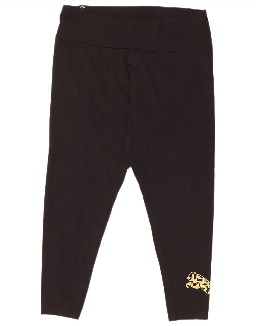 PUMA Damen Graphic Leggings UK 18 XL Schwarz Baumwolle