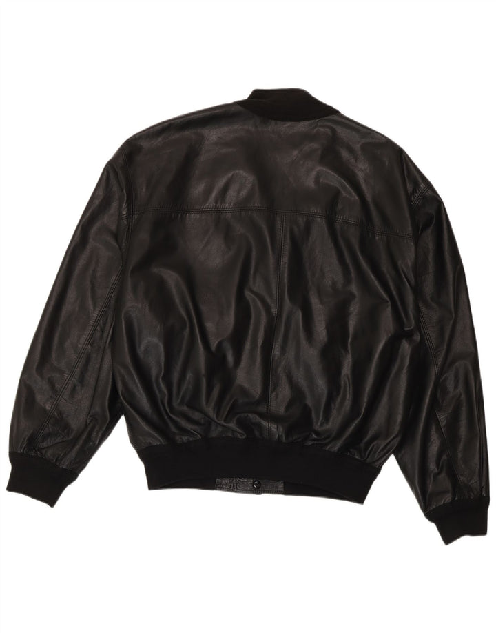 Lamatta Herren Lederjacke IT 52 XL Schwarz